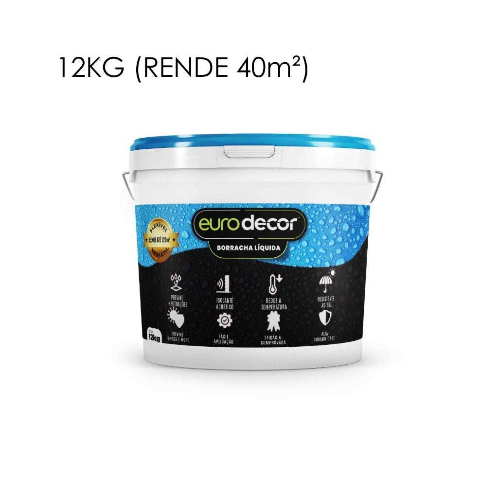 Tinta Borracha Líquida EuroDecor Solução Impermeabilizante