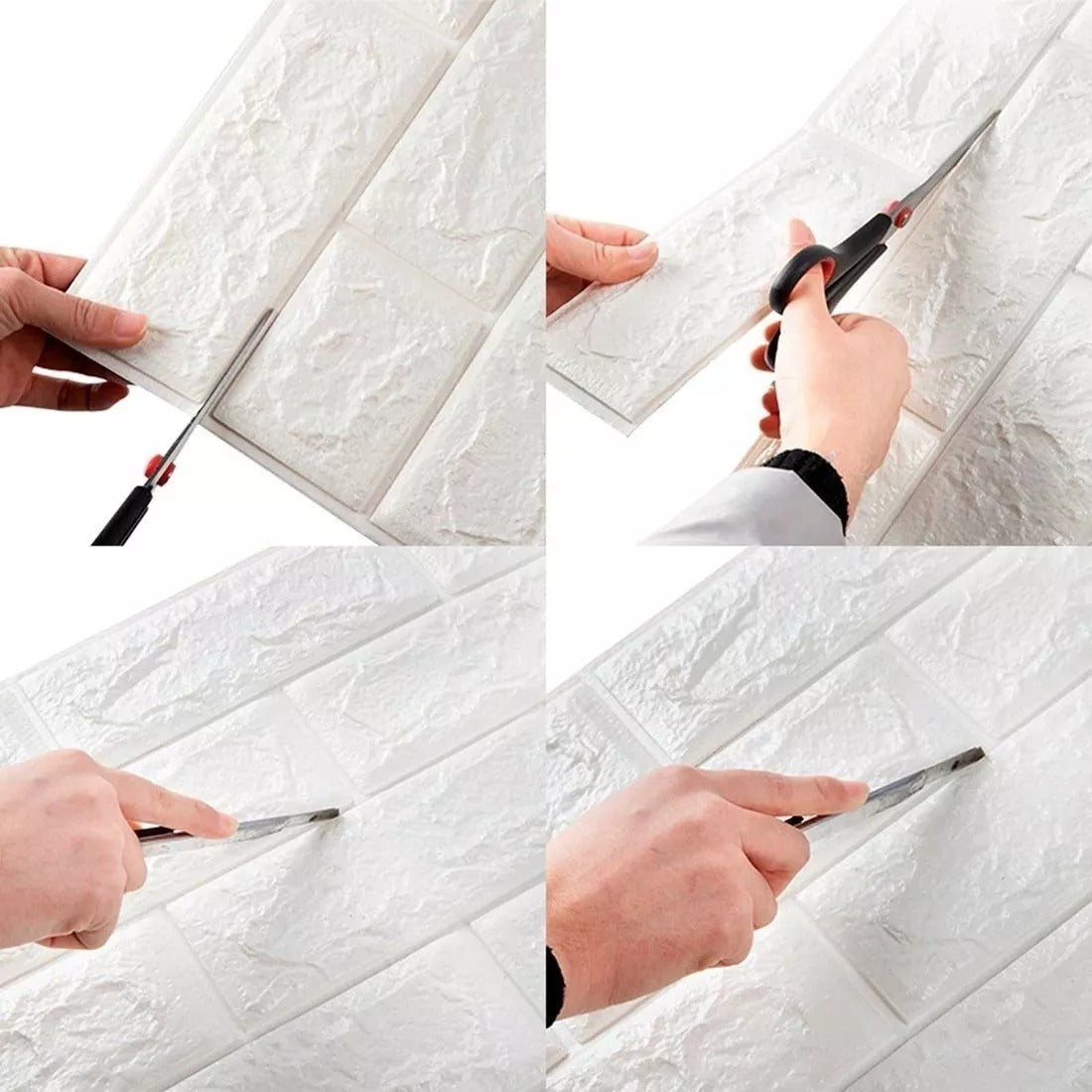 Kit 10 Painel 3D Tijolo Autocolante 70x77cm