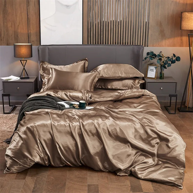 Conjunto Roupa de Cama Cetim Premium 4 Peças