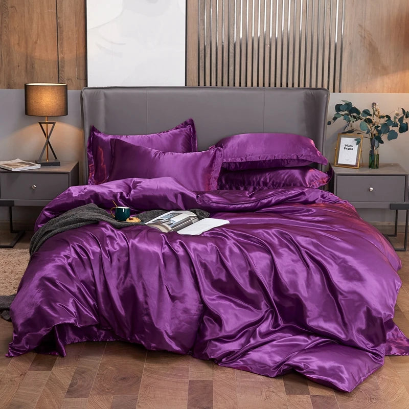 Conjunto Roupa de Cama Cetim Premium 4 Peças