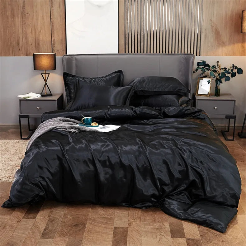 Conjunto Roupa de Cama Cetim Premium 4 Peças