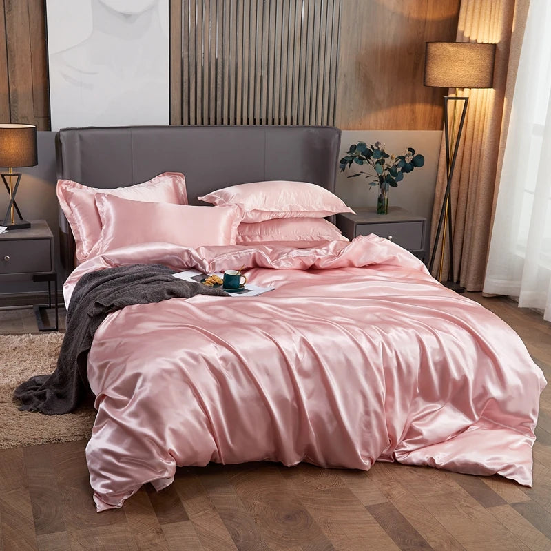 Conjunto Roupa de Cama Cetim Premium 4 Peças