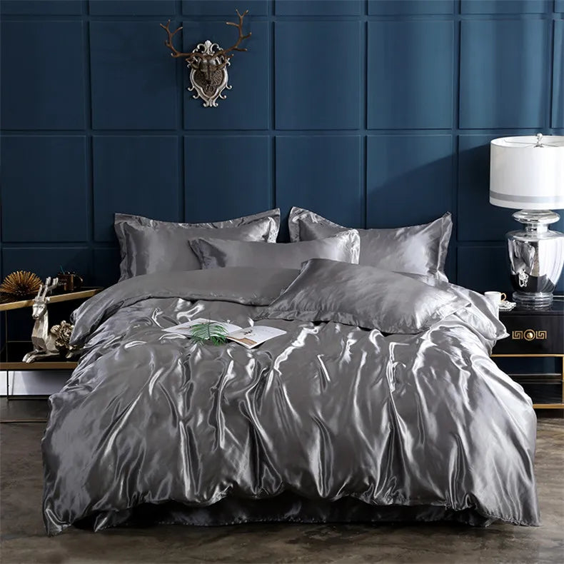 Conjunto Roupa de Cama Cetim Premium 4 Peças