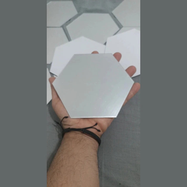 Espelho Decorativo Adesivo 3D Hexagonal