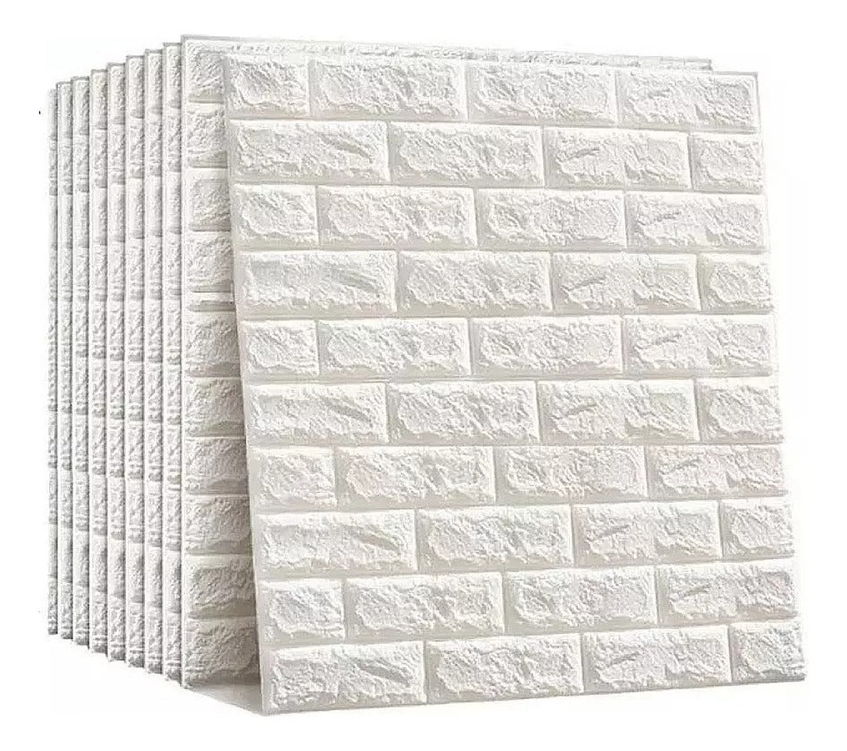 Kit 10 Painel 3D Tijolo Autocolante 70x77cm