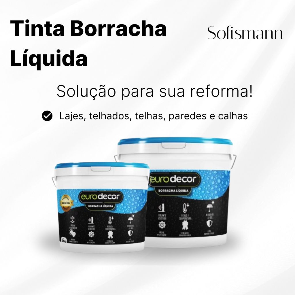 Tinta Borracha Líquida EuroDecor Solução Impermeabilizante