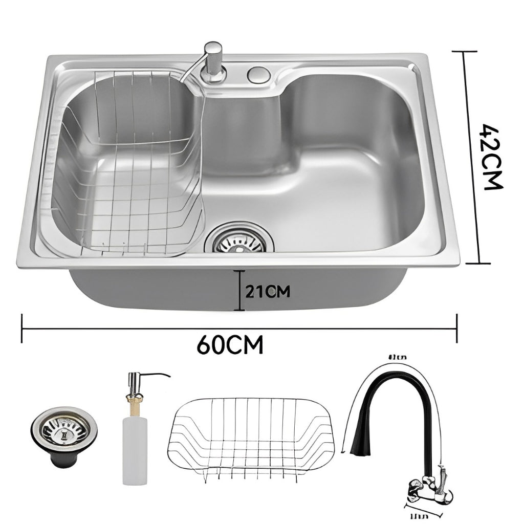 Cuba Gourmet Cozinha Aço Inox 304 60x42x21 Com Acessórios