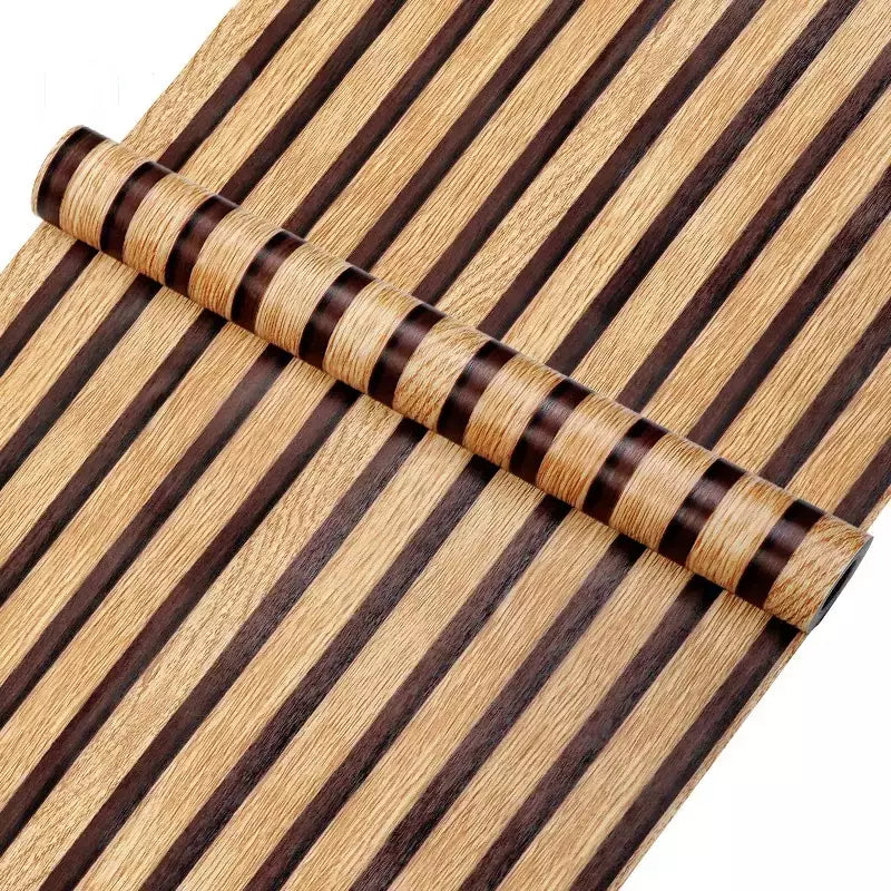 Papel de Parede Adesivo Ripado Madeira Lavável 5 METROS, 10 METROS E 20 METROS