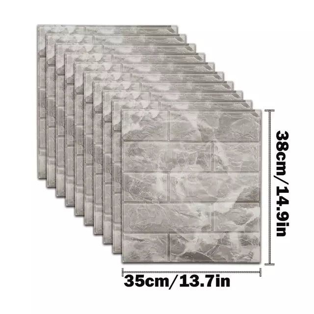 Kit 10/20 Placas Adesivas 3D Lavável